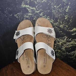 Josef Seibel Cream Floral Women's Sandals